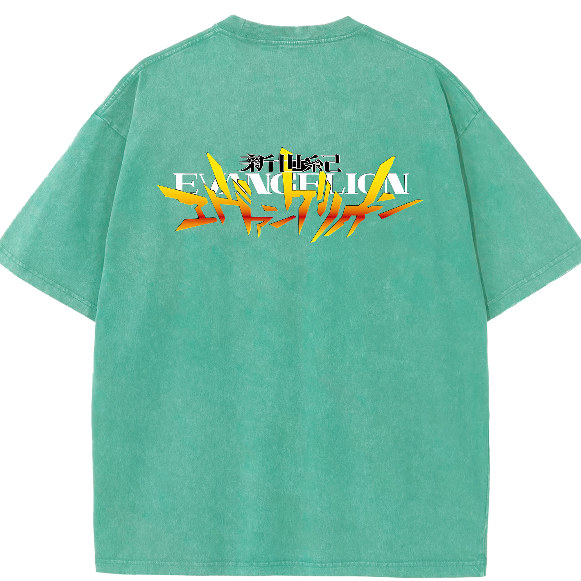 （画像用） EVA 新世紀エヴァンゲリオン 綿100% ヴィンテージ風 半袖Tシャツ（背面プリント）